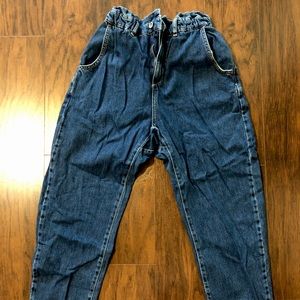 Zara stretchy waist parachute style jeans